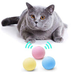 Smart Cat Toys Interactive Ball with Catnip Cat Training Squeaky Fidget Toys Cats Products for Pets Fluffy Plush Cat Ball Toys Interactive Chirping Balls Cat Kicker Toy Animal Chirping Sounds Fun Catnip Toys for Cat Exercise Stevvex