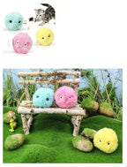 Smart Cat Toys Interactive Ball with Catnip Cat Training Squeaky Fidget Toys Cats Products for Pets Fluffy Plush Cat Ball Toys Interactive Chirping Balls Cat Kicker Toy Animal Chirping Sounds Fun Catnip Toys for Cat Exercise Stevvex