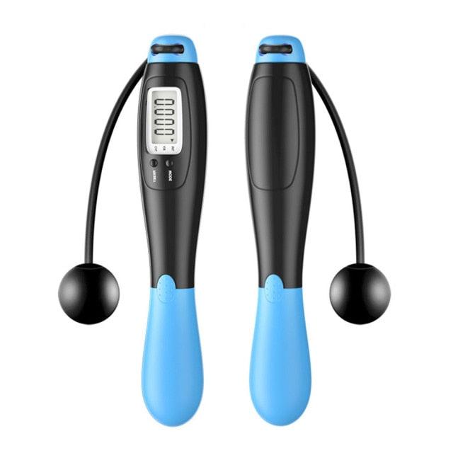 Smart Creative Counting Skipping Rope Wireless Skip Rope Electronic Digital Lose Weight Cordless Jump Ropes Weighted Cordless Jump Rope For Fitness Jump Rope Counter Adjustable Speed Skipping Rope For Men Women Stevvex