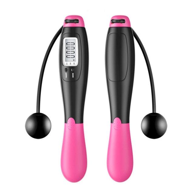 Smart Creative Counting Skipping Rope Wireless Skip Rope Electronic Digital Lose Weight Cordless Jump Ropes Weighted Cordless Jump Rope For Fitness Jump Rope Counter Adjustable Speed Skipping Rope For Men Women Stevvex