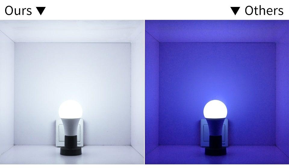 Smart For Home LED Light Bulb E27 E14 GU10 B22 220V 110V  Spot Magic Changeable Lamp Lampada+IR Control Decoration RGB White  Compatible with Alexa Google Home, RGBCW Smart GU10 Bulb, WiFi Smart LED Spot Light Bulb Indoor Decoration Stevvex
