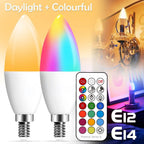 Smart For Home LED Light Bulb E27 E14 GU10 B22 220V 110V  Spot Magic Changeable Lamp Lampada+IR Control Decoration RGB White  Compatible with Alexa Google Home, RGBCW Smart GU10 Bulb, WiFi Smart LED Spot Light Bulb Indoor Decoration Stevvex