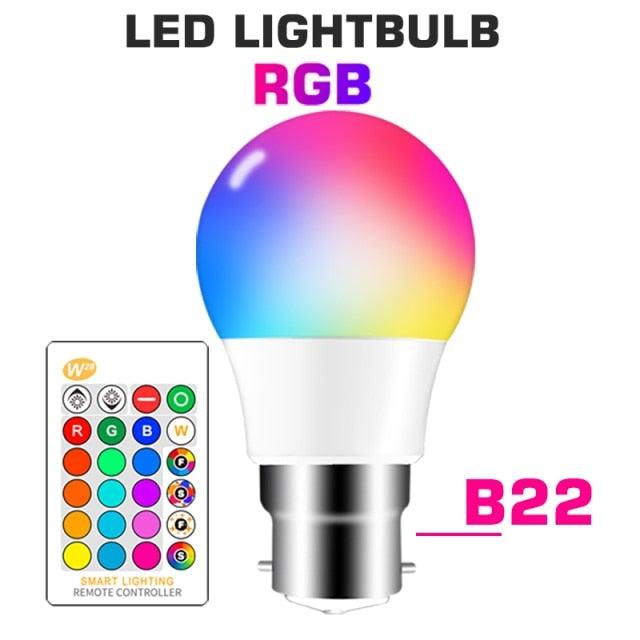 Smart For Home LED Light Bulb E27 E14 GU10 B22 220V 110V  Spot Magic Changeable Lamp Lampada+IR Control Decoration RGB White  Compatible with Alexa Google Home, RGBCW Smart GU10 Bulb, WiFi Smart LED Spot Light Bulb Indoor Decoration Stevvex