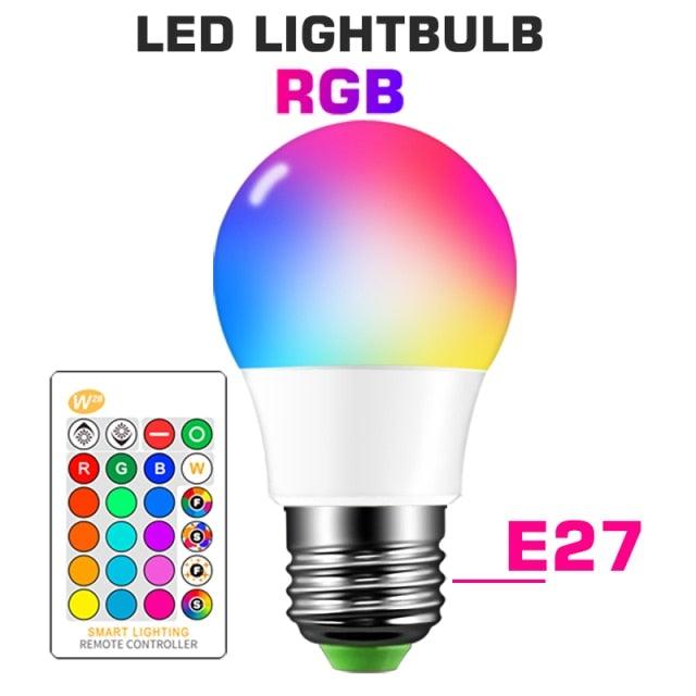 Smart For Home LED Light Bulb E27 E14 GU10 B22 220V 110V  Spot Magic Changeable Lamp Lampada+IR Control Decoration RGB White  Compatible with Alexa Google Home, RGBCW Smart GU10 Bulb, WiFi Smart LED Spot Light Bulb Indoor Decoration Stevvex