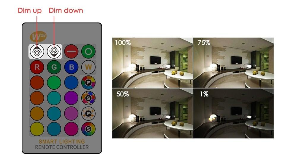 Smart For Home LED Light Bulb E27 E14 GU10 B22 220V 110V  Spot Magic Changeable Lamp Lampada+IR Control Decoration RGB White  Compatible with Alexa Google Home, RGBCW Smart GU10 Bulb, WiFi Smart LED Spot Light Bulb Indoor Decoration Stevvex