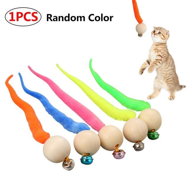 Smart Interactive Cat Toy Colorful LED Self Rotating Ball Bell and Feather Toys USB Rechargeable Cat Kitten Ball Toy Cat Exercise Ball with Feather Bell and Catnip Stevvex
