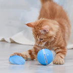 Smart Interactive Cat Toy Colorful LED Self Rotating Ball Bell and Feather Toys USB Rechargeable Cat Kitten Ball Toy Cat Exercise Ball with Feather Bell and Catnip Stevvex