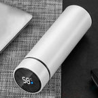 Smart LED Stainless Steel Water Bottle Intelligent Stay Hot/Cold Temperature Thermal Bottle Temperature Display Bottle For Children And Adults 500ml Stevvex