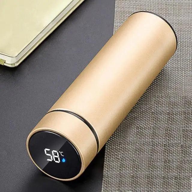 Smart LED Stainless Steel Water Bottle Intelligent Stay Hot/Cold Temperature Thermal Bottle Temperature Display Bottle For Children And Adults 500ml Stevvex
