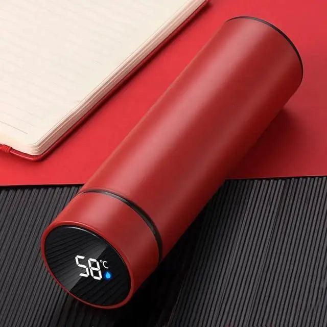 Smart LED Stainless Steel Water Bottle Intelligent Stay Hot/Cold Temperature Thermal Bottle Temperature Display Bottle For Children And Adults 500ml Stevvex