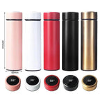 Smart LED Stainless Steel Water Bottle Intelligent Stay Hot/Cold Temperature Thermal Bottle Temperature Display Bottle For Children And Adults 500ml Stevvex