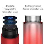 Smart LED Stainless Steel Water Bottle Intelligent Stay Hot/Cold Temperature Thermal Bottle Temperature Display Bottle For Children And Adults 500ml Stevvex