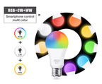 Smart Light Bulb E27 LED Lamp RGB+White+Warm White Work With Alexa Google Home Dimmable Timer Function RGB LED Bulb Bulb-Timer  Sunrise  Sunset Dimmable Multicolo Warm White No Hub Required Compatible With Alexa Google Home Assistant Stevvex