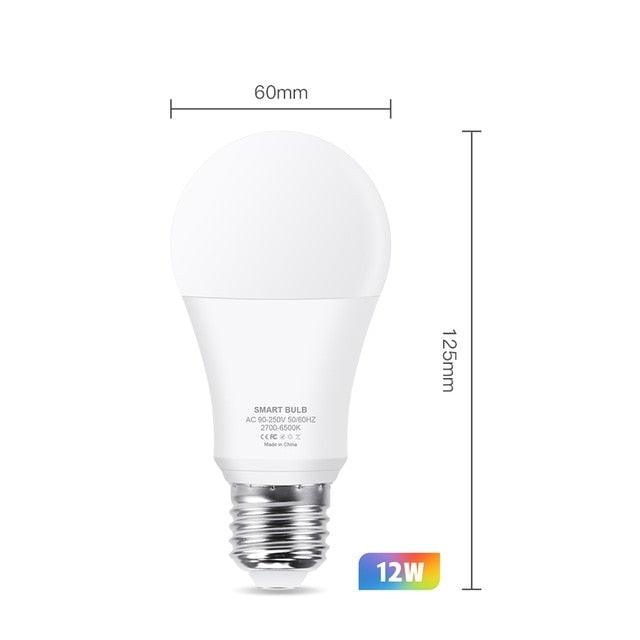 Smart Light Bulb E27 LED Lamp RGB+White+Warm White Work With Alexa Google Home Dimmable Timer Function RGB LED Bulb Bulb-Timer  Sunrise  Sunset Dimmable Multicolo Warm White No Hub Required Compatible With Alexa Google Home Assistant Stevvex