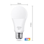 Smart Light Bulb E27 LED Lamp RGB+White+Warm White Work With Alexa Google Home Dimmable Timer Function RGB LED Bulb Bulb-Timer  Sunrise  Sunset Dimmable Multicolo Warm White No Hub Required Compatible With Alexa Google Home Assistant Stevvex