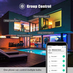 Smart Light Bulb E27 LED Lamp RGB+White+Warm White Work With Alexa Google Home Dimmable Timer Function RGB LED Bulb Bulb-Timer  Sunrise  Sunset Dimmable Multicolo Warm White No Hub Required Compatible With Alexa Google Home Assistant Stevvex