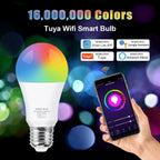 Smart Light Bulb E27 LED Lamp RGB+White+Warm White Work With Alexa Google Home Dimmable Timer Function RGB LED Bulb Bulb-Timer  Sunrise  Sunset Dimmable Multicolo Warm White No Hub Required Compatible With Alexa Google Home Assistant Stevvex