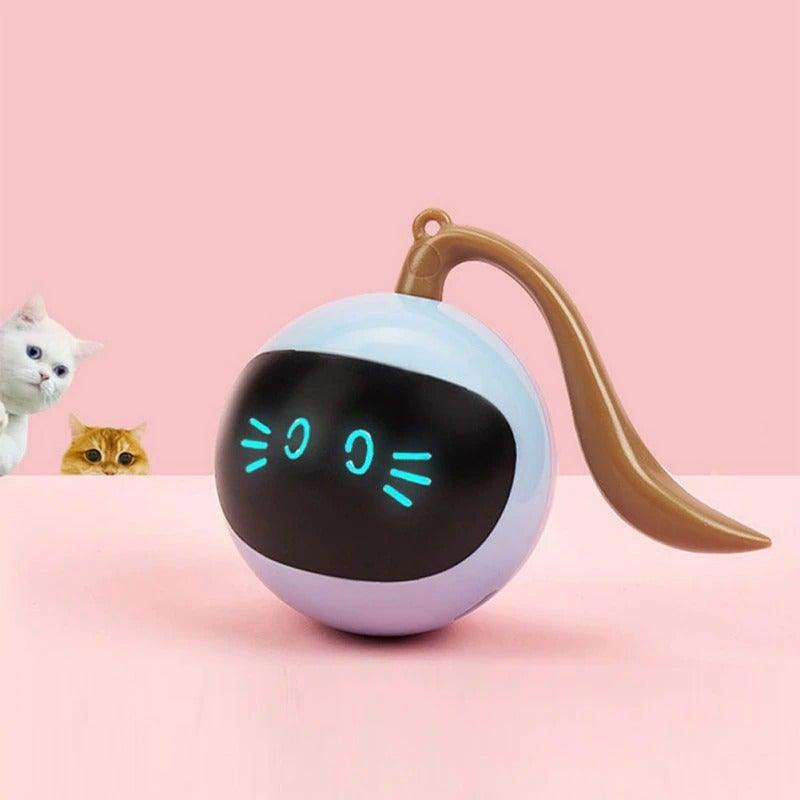 Smart Pet Toy USB Rechargeable Sports Ball Funny Chaser Roller Toy The Best Entertainment Exercise Gift For Smart Cat Toy Electric Jumping Ball Self Rotating Toys Rolling Jumping Ball  For Cats Stevvex