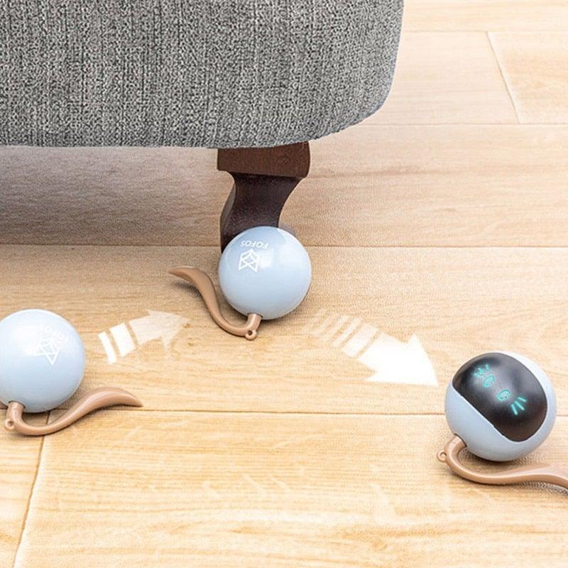 Smart Pet Toy USB Rechargeable Sports Ball Funny Chaser Roller Toy The Best Entertainment Exercise Gift For Smart Cat Toy Electric Jumping Ball Self Rotating Toys Rolling Jumping Ball  For Cats Stevvex