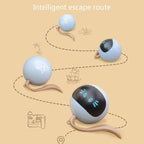 Smart Pet Toy USB Rechargeable Sports Ball Funny Chaser Roller Toy The Best Entertainment Exercise Gift For Smart Cat Toy Electric Jumping Ball Self Rotating Toys Rolling Jumping Ball  For Cats Stevvex
