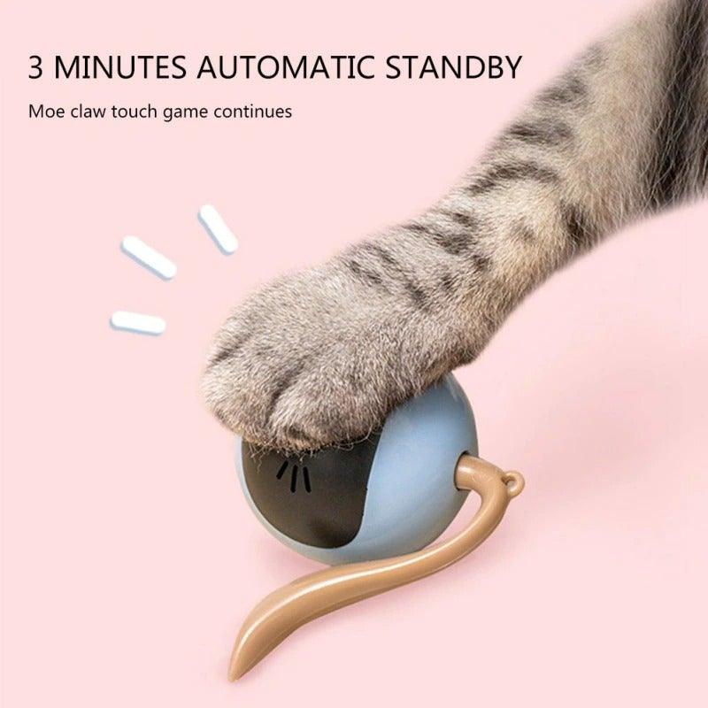 Smart Pet Toy USB Rechargeable Sports Ball Funny Chaser Roller Toy The Best Entertainment Exercise Gift For Smart Cat Toy Electric Jumping Ball Self Rotating Toys Rolling Jumping Ball  For Cats Stevvex