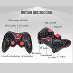 Smart Phone Game Controller Wireless Joystick Bluetooth 3.0 Android Gamepad Gaming Remote Control for phone PC Tablet Android Gamepad Controller Wireless Key Mapping Gamepad Joystick Compatible for Phone Stevvex