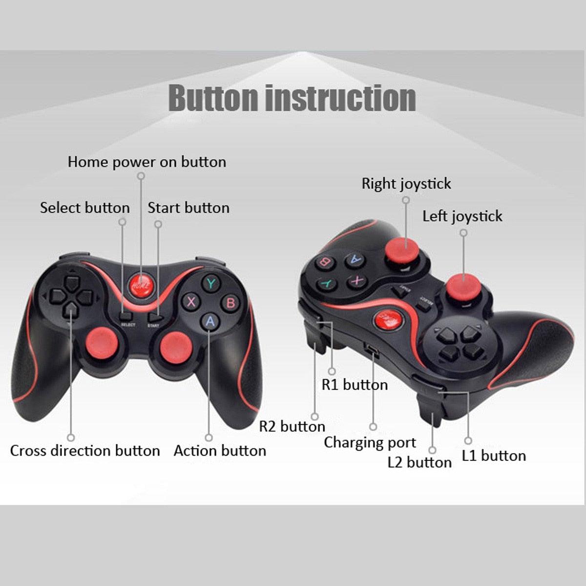 Smart Phone Game Controller Wireless Joystick Bluetooth 3.0 Android Gamepad Gaming Remote Control for phone PC Tablet Android Gamepad Controller Wireless Key Mapping Gamepad Joystick Compatible for Phone Stevvex