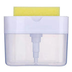 Smart Soap Dispenser For Kitchen Dishwashing Soap Pump Dispenser Kitchen Sponge Holder Handy Space Saving Soap Box 2 IN 1 Kitchen Soap Pump Stevvex