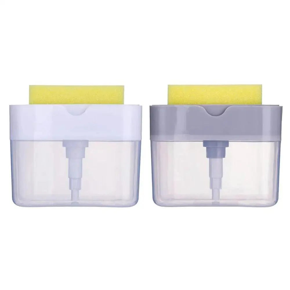 Smart Soap Dispenser For Kitchen Dishwashing Soap Pump Dispenser Kitchen Sponge Holder Handy Space Saving Soap Box 2 IN 1 Kitchen Soap Pump Stevvex