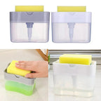 Smart Soap Dispenser For Kitchen Dishwashing Soap Pump Dispenser Kitchen Sponge Holder Handy Space Saving Soap Box 2 IN 1 Kitchen Soap Pump Stevvex