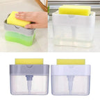 Smart Soap Dispenser For Kitchen Dishwashing Soap Pump Dispenser Kitchen Sponge Holder Handy Space Saving Soap Box 2 IN 1 Kitchen Soap Pump Stevvex