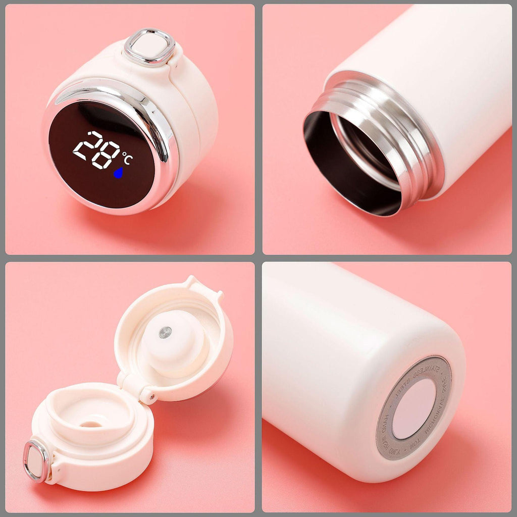 Smart Thermos Mug Mini Stainless Steel Thermos Cup Portable Leak Proof Water Cup with Filter Water Vacuum Tea Coffee Bottle Cup Smart Water bottle Stainless Steel Travel Mug Thermoses Cup Flask Stevvex