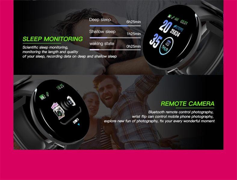 Smart Watch Heart Rate Fitness Tracker Men Women Smart Wristband Waterproof Sport Smartwatch With Touch Screen Digital Watch Fitness Trackers Heart Rate Monitor Step Counter Women Men Activity Watch Stevvex