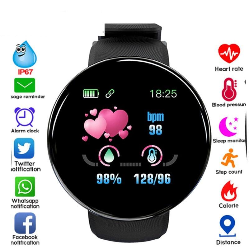 Smart Watch Heart Rate Fitness Tracker Men Women Smart Wristband Waterproof Sport Smartwatch With Touch Screen Digital Watch Fitness Trackers Heart Rate Monitor Step Counter Women Men Activity Watch Stevvex