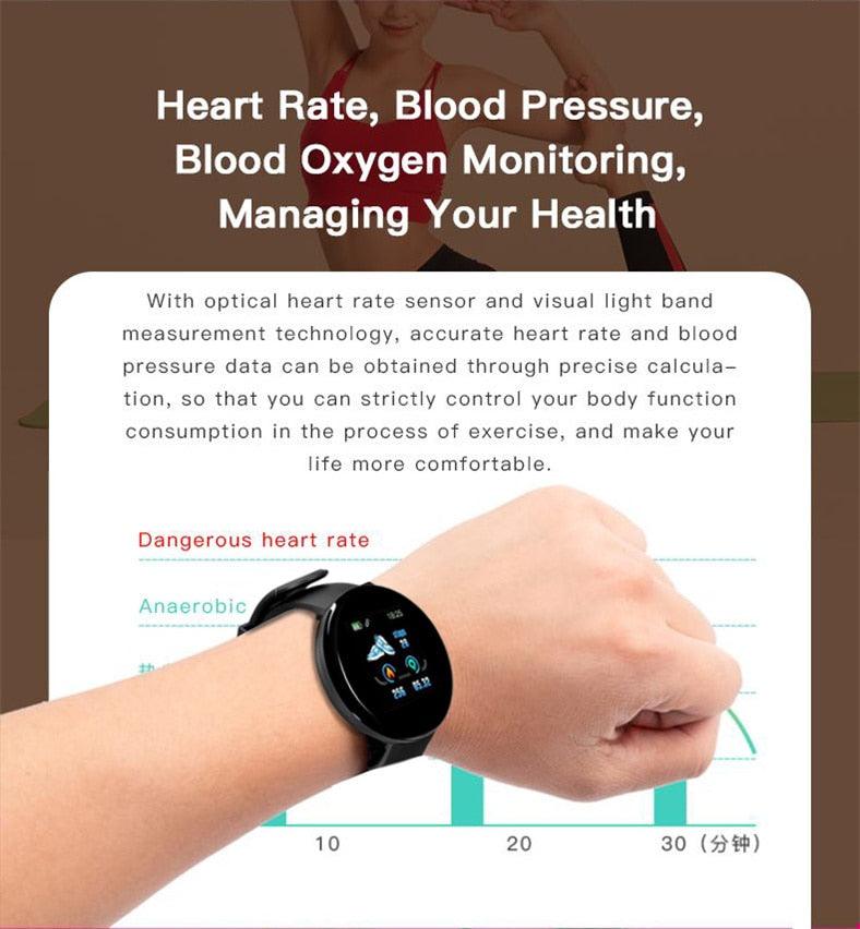 Smart Watch Heart Rate Fitness Tracker Men Women Smart Wristband Waterproof Sport Smartwatch With Touch Screen Digital Watch Fitness Trackers Heart Rate Monitor Step Counter Women Men Activity Watch Stevvex