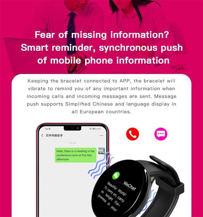 Smart Watch Heart Rate Fitness Tracker Men Women Smart Wristband Waterproof Sport Smartwatch With Touch Screen Digital Watch Fitness Trackers Heart Rate Monitor Step Counter Women Men Activity Watch Stevvex
