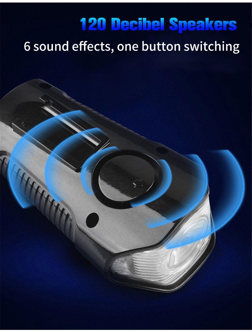 Smart Waterproof Bicycle Light USB Rechargeable Bike Front Light Flashlight With Bike Computer LCD Speedometer Waterproof Bicycles Light And Odometer Horn For Safe Cycling 4 Modes Fits For All Mountain Road Bikes Stevvex