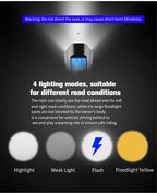 Smart Waterproof Bicycle Light USB Rechargeable Bike Front Light Flashlight With Bike Computer LCD Speedometer Waterproof Bicycles Light And Odometer Horn For Safe Cycling 4 Modes Fits For All Mountain Road Bikes Stevvex