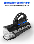 Smart Waterproof Bicycle Light USB Rechargeable Bike Front Light Flashlight With Bike Computer LCD Speedometer Waterproof Bicycles Light And Odometer Horn For Safe Cycling 4 Modes Fits For All Mountain Road Bikes Stevvex