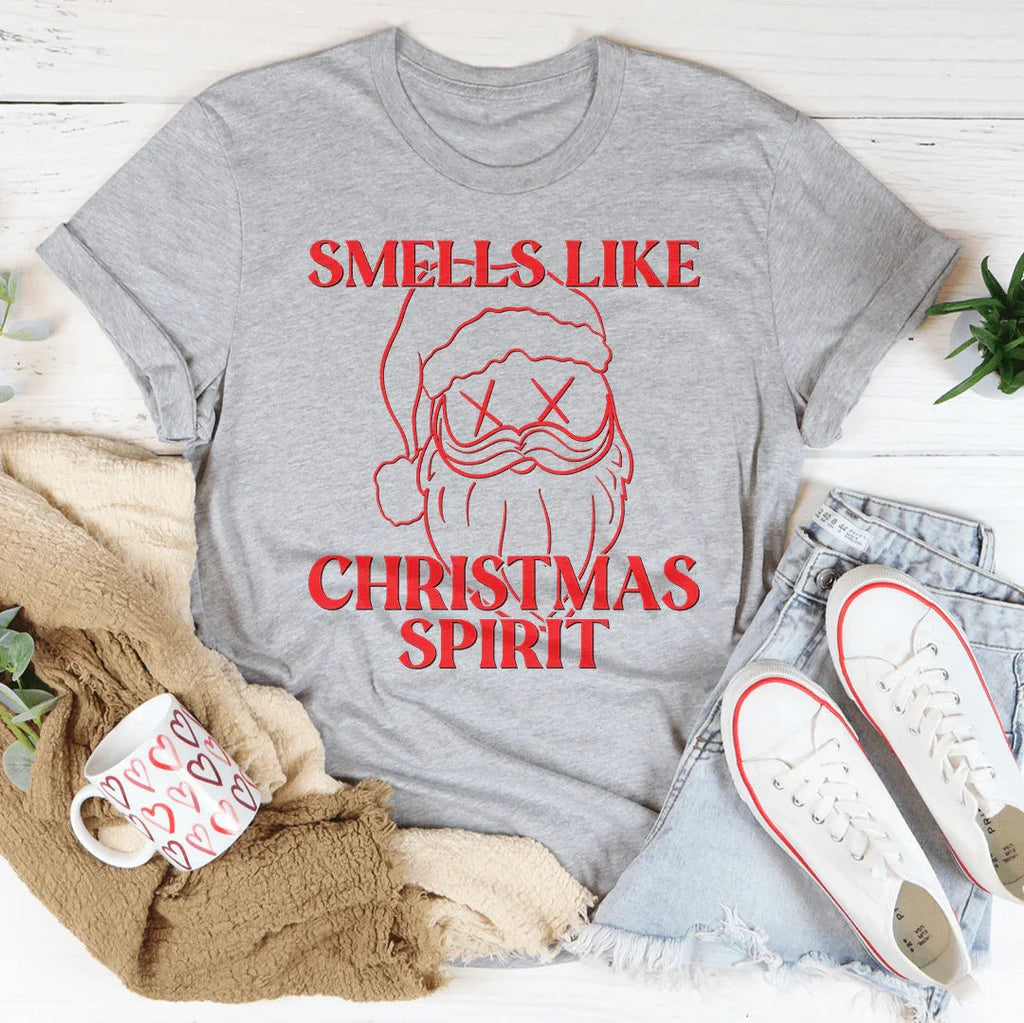 Smells Like Christmas Spirit Tee Peachy Sunday