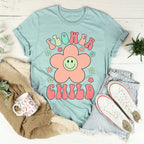 Smiley Flower Child Tee Peachy Sunday