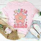 Smiley Flower Child Tee Peachy Sunday