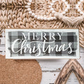 Buffalo Check Christmas Wood Sign 10x4 Tabletop Shelf Mantel Decor BandsCo Straps