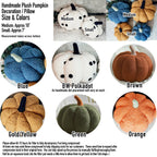 Plush Pumpkin Throw Pillow Decorative Fall Pillow Soft Cuddle Pumpkin Decor BandsCo Straps