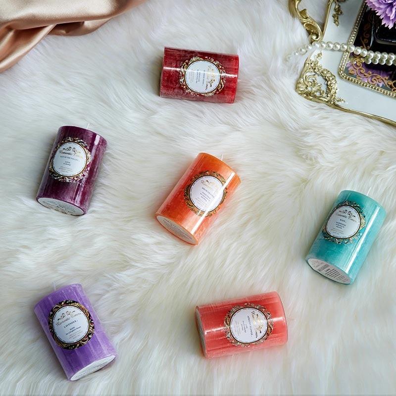 Smokeless Soy Wax Scented Candles Scented Pillar Candles Dripless Clean Burning Smokeless Dinner Candle For Wedding Party Restaurants Home Candles Church Wedding Birthday Holiday Scented Buddhist Creative Candles Stevvex