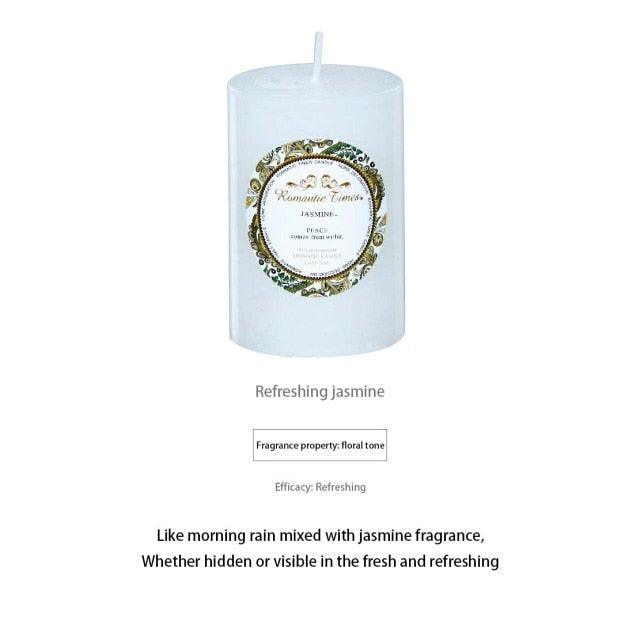 Smokeless Soy Wax Scented Candles Scented Pillar Candles Dripless Clean Burning Smokeless Dinner Candle For Wedding Party Restaurants Home Candles Church Wedding Birthday Holiday Scented Buddhist Creative Candles Stevvex