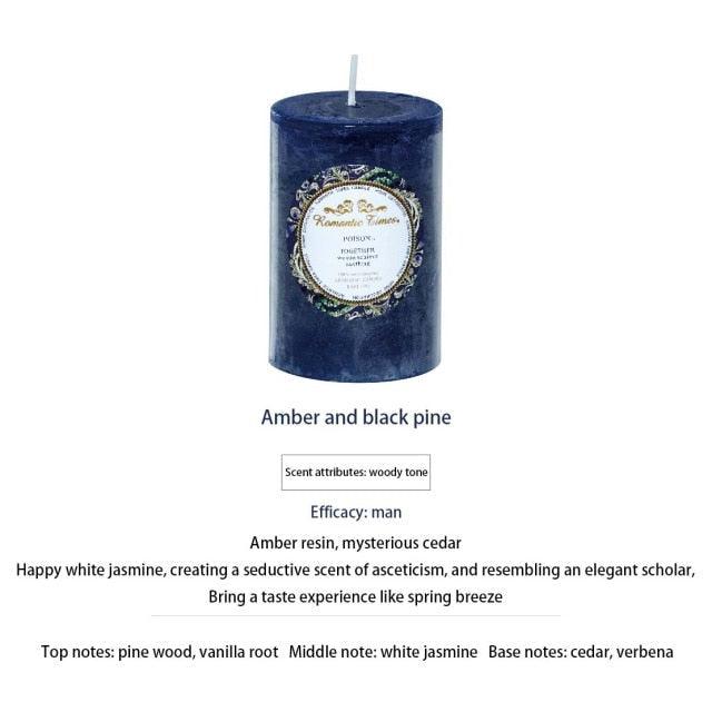 Smokeless Soy Wax Scented Candles Scented Pillar Candles Dripless Clean Burning Smokeless Dinner Candle For Wedding Party Restaurants Home Candles Church Wedding Birthday Holiday Scented Buddhist Creative Candles Stevvex