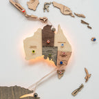 3D LED Wooden World Map 3.0 Smokey - SJB-DIAMOND ELITES