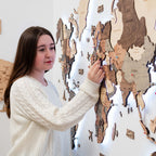 3D LED Wooden World Map 3.0 Smokey - SJB-DIAMOND ELITES