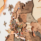 3D LED Wooden World Map 3.0 Smokey - SJB-DIAMOND ELITES